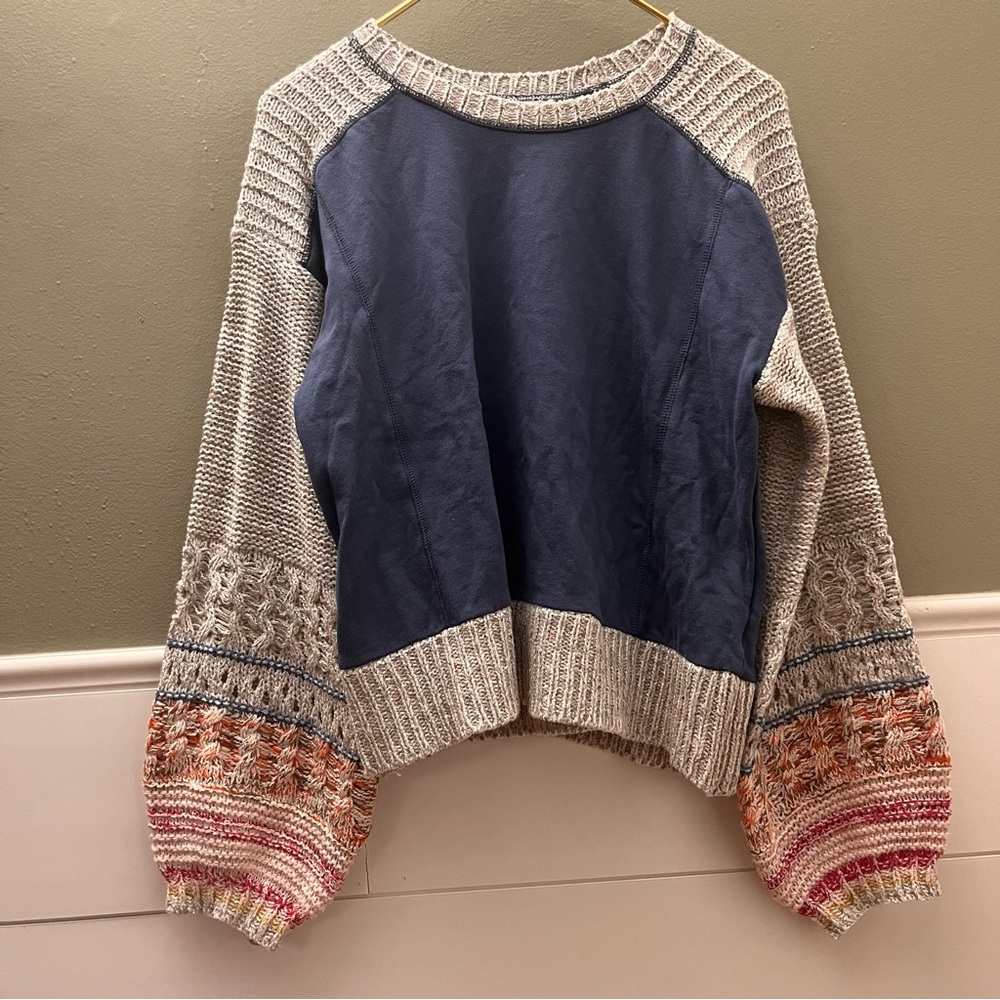 Easel Oversized Sweater Women Medium Multi-Color Long Sleeve Bold Artsy sz. S